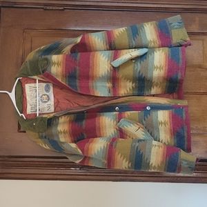Vintage Union Bay men's Aztec print wool bomber jacket coat